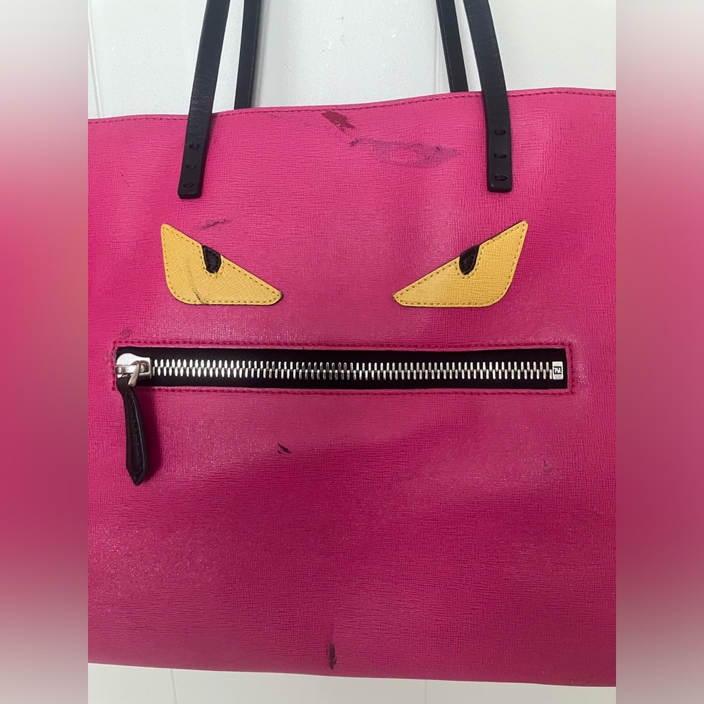Authentic Fendi Pink leather Monster Tote - Picture 12 of 12